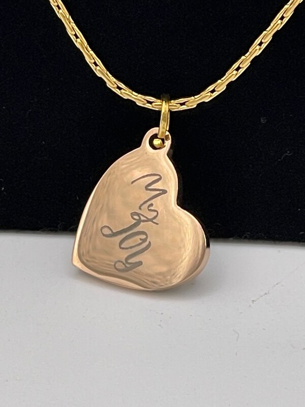 Engraved hot sale message necklace